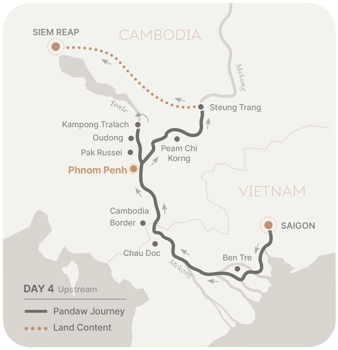 Upstream map for 4 - Phnom Penh