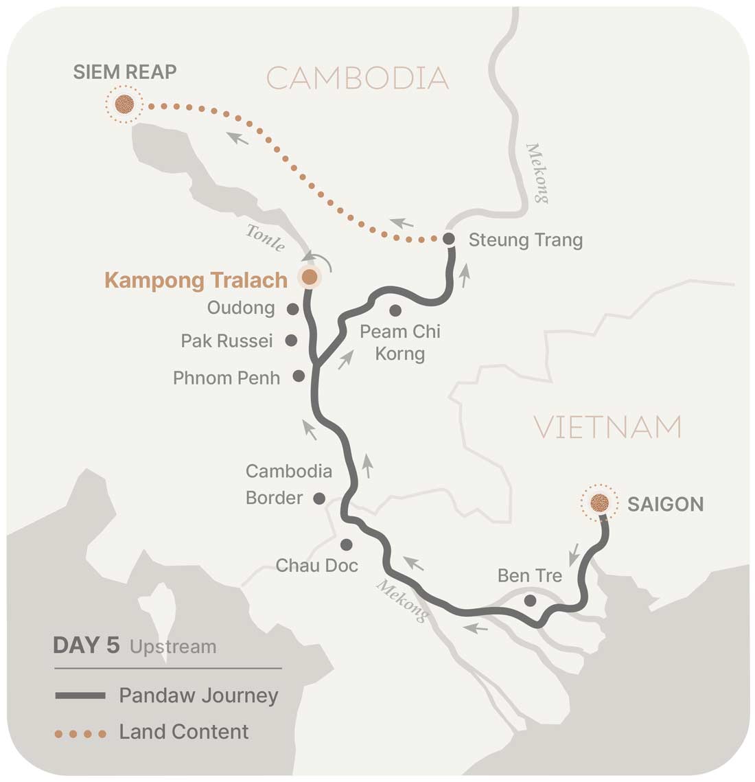 Upstream map for 5 - Life On The Tonle Sap River