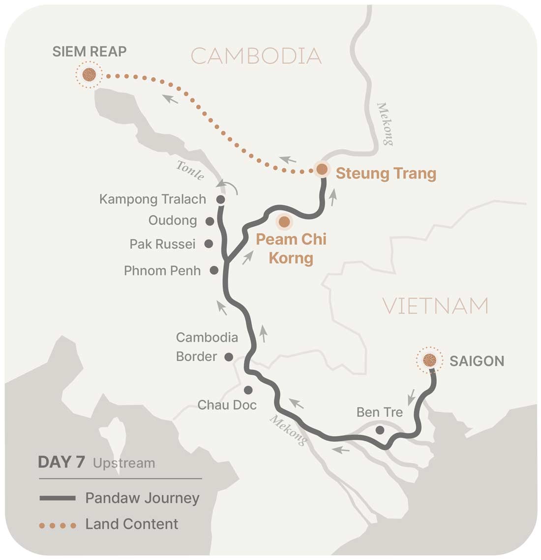 Upstream map for 7 - Peam Chi Korng Pottery Village